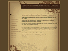 Tablet Screenshot of dongiovanniscatering.com